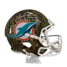 Dan Marino Forever A Dolphin Autographed Miami Dolphins Camo Replica Full-Size Football Helmet - BAS