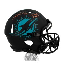 Dan Marino Forever A Dolphin Autographed Miami Eclipse Replica Full Size Football Helmet - BAS