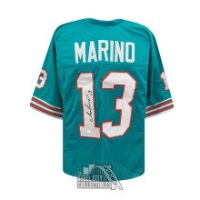 Dan Marino Autographed Miami Custom Teal Football Jersey - BAS