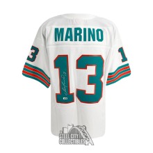 Dan Marino Autographed Miami Dolphins 1984 White Mitchell & Ness Football Jersey - BAS