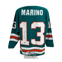 Dan Marino Autographed Miami Dolphins Aqua Mitchell & Ness Maxxed Out Football Jersey - BAS
