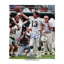 Dan Marino Autographed Miami Dolphins 16x20 Football Photo - BAS (Holding Ball)