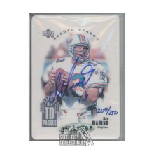 Dan Marino Autographed 1996 Upper Deck TD Record Porcelain Football Card #RS3 205/250 - UDA
