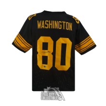 Darnell Washington Autographed Pittsburgh Custom Black Football Jersey - BAS (Gold Numbers)