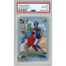 Jaxson Dart 2025 Panini Donruss Downtown Rookie Card #14 PSA 10