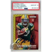 Davante Adams 2014 Panini Prizm Logo Autograph Rookie Card #281 PSA/DNA 10