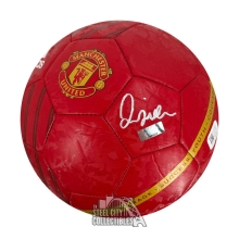 David Beckham Autographed Manchester United Red Adidas Soccer Ball - Panini