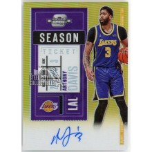 Anthony Davis 2020-21 Panini Contenders Optic Season Ticket Gold Autograph Card #VT-ADV 4/10