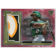 Khris Davis 2020 Topps Triple Threads Ruby Jumbo Relic Card #SJR-KDA 1/1