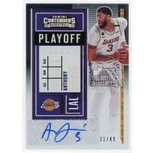 Anthony Davis 2020-21 Panini Contenders Playoff Ticket Auto Card #VS-ADV 21/49