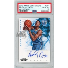 Anthony Davis 2012-13 Panini Contenders Rookie Autograph Card #201 PSA 10 (Chipped)