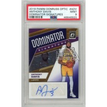 Anthony Davis 2019-20 Panini Donruss Optic Dominator Autograph Card #DS-ADV25/29 PSA 9