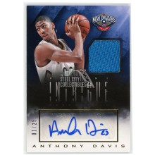 Anthony Davis 2013-14 Panini Intrigue Patch Autograph Card #4 01/25