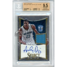 Anthony Davis 2012-13 Panini Select Rookie Jersey Autograph Card #270 100/149 BGS 9.5