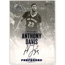 Anthony Davis 2016-17 Panini Preferred Blue Autograph Card #118 02/15