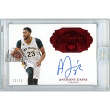 Anthony Davis 2016-17 Panini Flawless Red Autograph Card #FA-AD 13/15