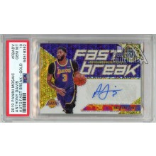Anthony Davis 2019-20 Panini Mosaic Fast Break Gold Autograph Card #FB-ADV 7/10 PSA 10
