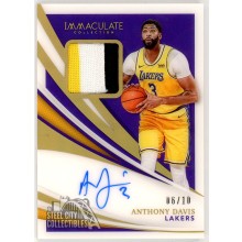 Anthony Davis 2020-21 Panini Immaculate Holo Gold Patch Auto Card #PA-ADV 06/10