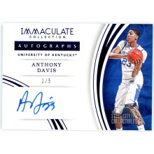 Anthony Davis 2015-16 Panini Immaculate Collegiate Blue Autograph Card 1/5