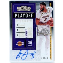Anthony Davis 2020-21 Panini Contenders Playoff Ticket Auto Card #VS-ADV 30/49