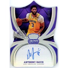 Anthony Davis 2021-22 Panini Crown Royale Die-Cut Autograph Card #RS-ADV 47/49