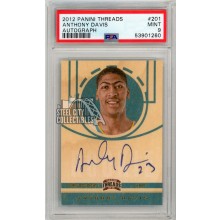 Anthony Davis 2012-13 Panini Threads Rookie Autograph Card #201 PSA 9