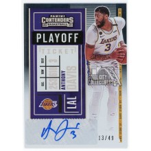 Anthony Davis 2020-21 Panini Contenders Playoff Ticket Auto Card #VS-ADV 13/49