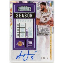 Anthony Davis 2020-21 Panini Contenders Season Ticket Cracked Ice Autograph Card #VS-ADV 4/15