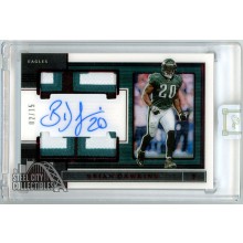 Brian Dawkins 2019 Panini One Red Patch Autograph Card #160 02/15