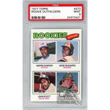 Andre Dawson 1977 Topps Rookie Outfielders Card #473 PSA 9