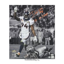 DeMarcus Ware SB 50 Champ Autographed Denver 16x20 Photo - BAS (Orange Ink)