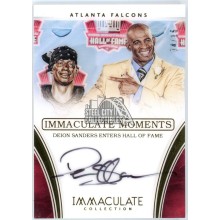 Deion Sanders 2016 Panini Immaculate Moments Red Autograph Card #DS-3 04/15