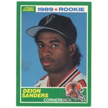Deion Sanders 1989 Score Rookie Card #246 (Stained)