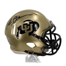 Deion Sanders Autographed Colorado Speed Mini Football Helmet - BAS