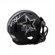 Deion Sanders Autographed Dallas Cowboys Eclipse Mini Football Helmet - BAS COA
