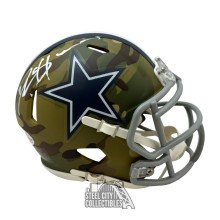 Deion Sanders Autographed Dallas Camo Mini Football Helmet - BAS