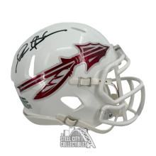 Deion Sanders Autographed Florida State White ALT Mini Football Helmet - BAS
