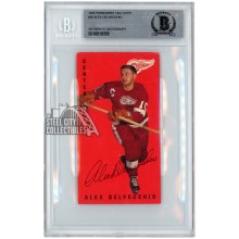 Alex Delvecchio 1994-95 Parkhurst Tall Boys Autograph Card #56 BAS (Cracked)