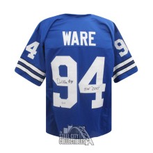 DeMarcus Ware HOF 2023 Autographed Dallas Custom Blue Football Jersey - BAS
