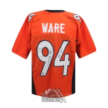 DeMarcus Ware HOF 2023 Autographed Denver Custom Orange Football Jersey - BAS