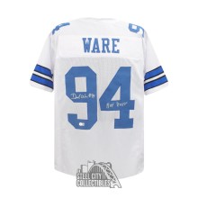 DeMarcus Ware HOF 2023 Autographed Dallas Custom White Football Jersey - BAS