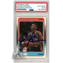 Dennis Rodman 1988 Fleer Autograph Rookie Card #43 PSA/DNA