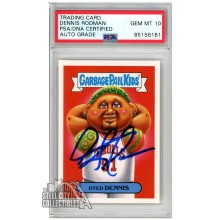 Dennis Rodman 2019 Garbage Pail Kids Dyed Dennis Autograph Card #7a PSA/DNA 10