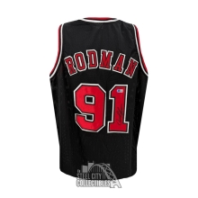 Dennis Rodman Autographed Chicago Custom Black Basketball Jersey - BAS (1 Signed)