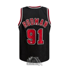 Dennis Rodman Autographed Chicago Custom Black Basketball Jersey - BAS