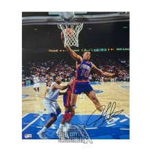 Dennis Rodman Autographed Detroit Pistons 16x20 Basketball Photo - BAS (Rebound)