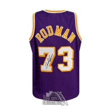 Dennis Rodman Autographed Los Angeles Custom Purple Basketball Jersey - JSA