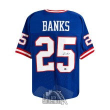 Deonte Banks Autographed New York Custom Blue Football Jersey - BAS