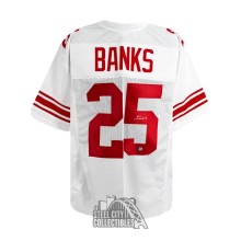 Deonte Banks Autographed New York Custom White Football Jersey - BAS