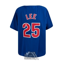Derrek Lee Autographed Chicago Custom Blue Baseball Jersey - JSA